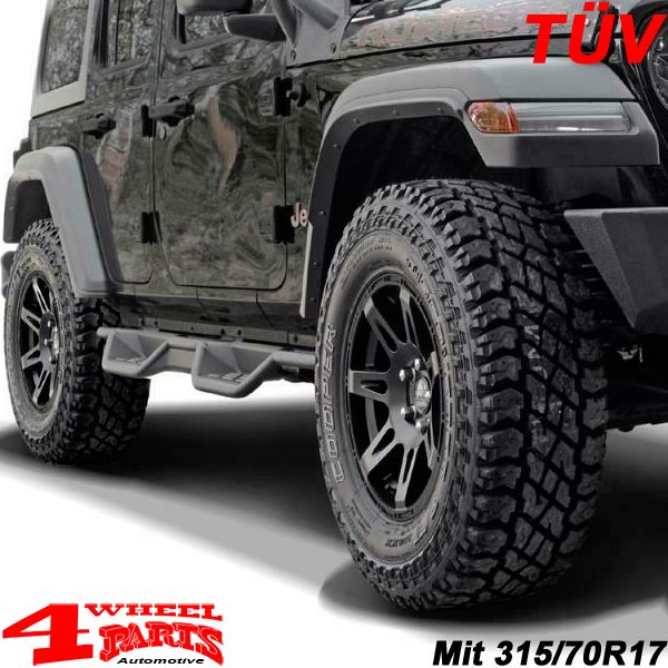 Aluminum Wheel W-TEC Extreme Black Matt Black-Edition 8,5x17 ET +30 incl.  TÜV Jeep Wrangler JK + Unlimited year 07-18 | 4 Wheel Parts