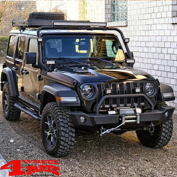 Light Bar with Frame Hinges Mounted Black Rock withot Lights Jeep Wrangler  JL + Unlimited year 18-23 | 4 Wheel Parts