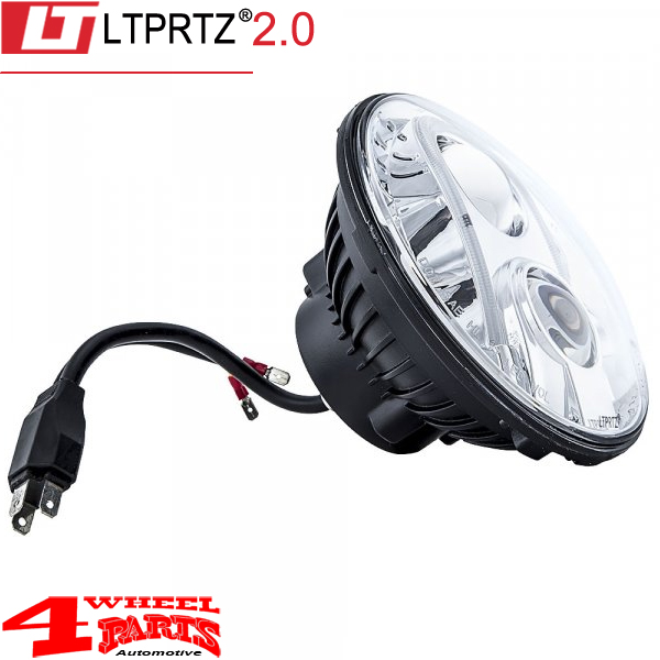 2 LED SCHEINWERFER 7 ZOLL für JEEP WRANGLER JK 6500K Eis | Abblendlicht +  Fernlicht + Standlicht