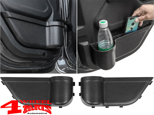 4-piece Cup Holder set with storage compartment on the Doors Jeep