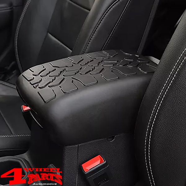 Arm Rest Pad Cover Black soft Rubber Tire Tread Jeep Wrangler JL year 18-23  + Gladiator JT year 19-23
