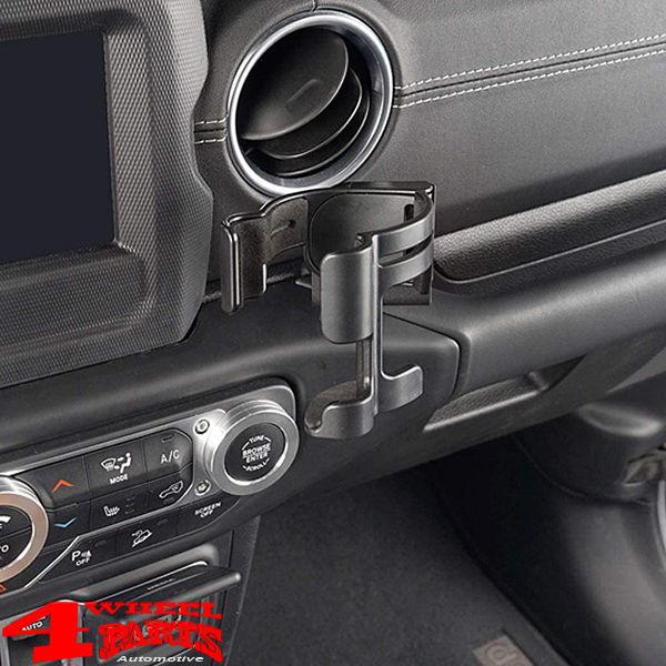 Cup and Phone Holder on the Grab Bar Jeep Wrangler JL year 18-23 + Gladiator JT year 19-23 | 4 Wheel Parts Cup and Phone Holder on the Grab Bar Jeep Wrangler JL year 18-23 + Gladiator JT year 19-23 | 4 Wheel Parts