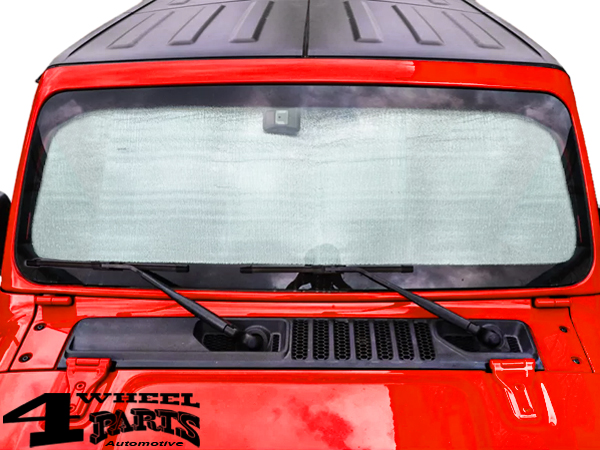 Front Windshield Sunshade with Bag from 4WP Jeep Wrangler TJ JK year 97-18  | 4 Wheel Parts