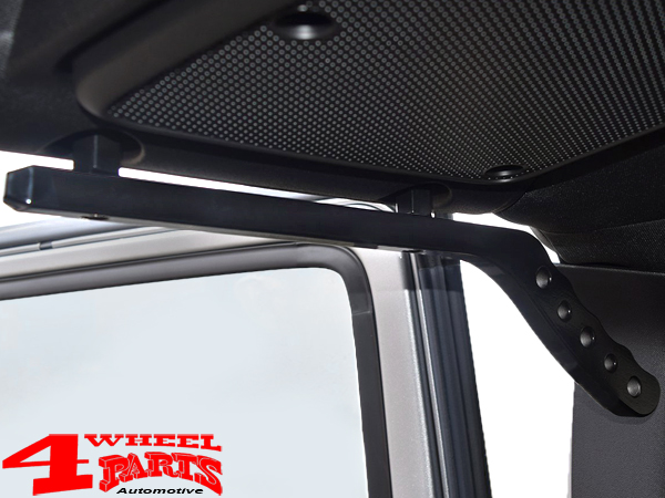 Haltegriffe Paar hinten aus hochfestem Aluminium schwarz an der Soundbar Jeep  Wrangler JK + Unlimited Bj. 07-18 2- oder 4-Türer