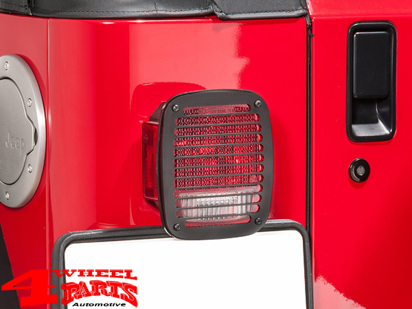 Front Marker Head Light Taillight Guard Set Black Aluminum
