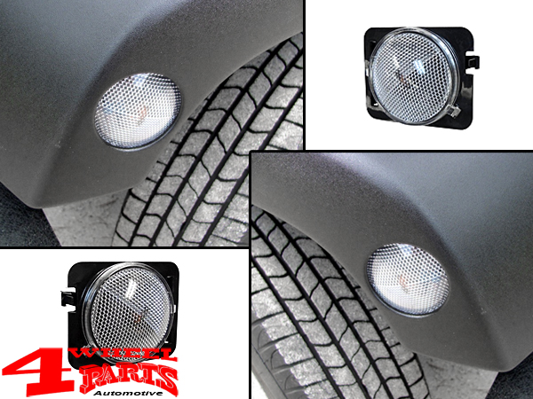 Side Marker Light turn signal white Left and Right conversion Replacement Jeep  Wrangler JK year 07-18 | 4 Wheel Parts