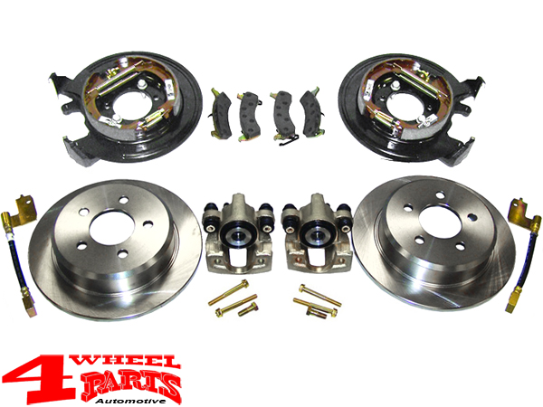 Drum to Disc Conversion Kit without ABS Dana 35 Rear Axle Jeep Wrangler YJ  TJ + Cherokee XJ + Grand Cherokee ZJ year 91-06 | 4 Wheel Parts