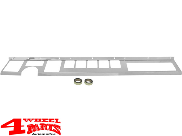 Dash Overlay Stainless Steel Jeep Wrangler YJ year 87-95 | 4 Wheel Parts