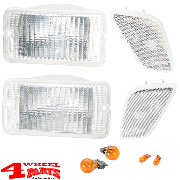Turn Signal Parking Light Side marker Assembly White Right and Left Jeep  Wrangler TJ year 97-06 | 4 Wheel Parts