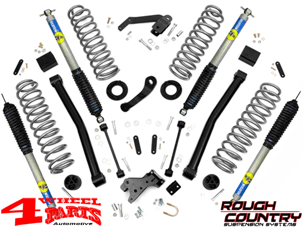 Suspension System Lift Kit from Rough Country with TÜV +3,5- 90mm Bilstein  Shocks Lift Jeep Wrangler JK Unlimited year 07-18 4 door Model