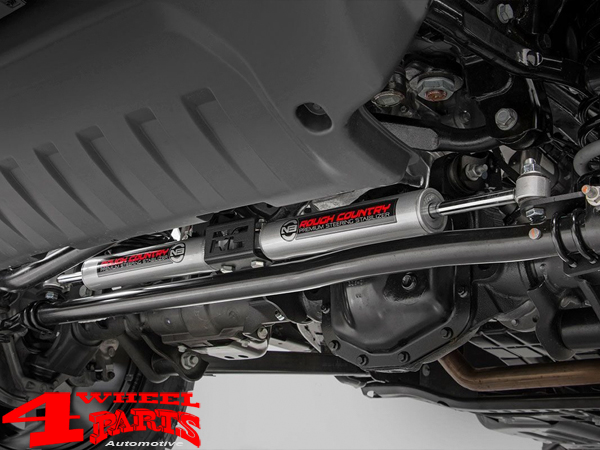 Steering Stabilizer Heavy Duty for Suspension Lift Duty Dual Kit Rough Country Jeep Wrangler JL year 18-23 | 4 Wheel Parts Steering Stabilizer Heavy Duty for Suspension Lift Duty Dual Kit Rough Country Jeep Wrangler JL year 18-23 | 4 Wheel Parts