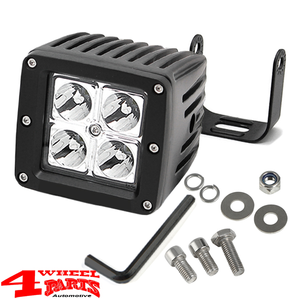 LED Zusatzscheinwerfer rechteckig 8x7,5cm 10-32 Volt 16 Watt Jeep Wrangler  YJ TJ JK JL + Gladiator JT