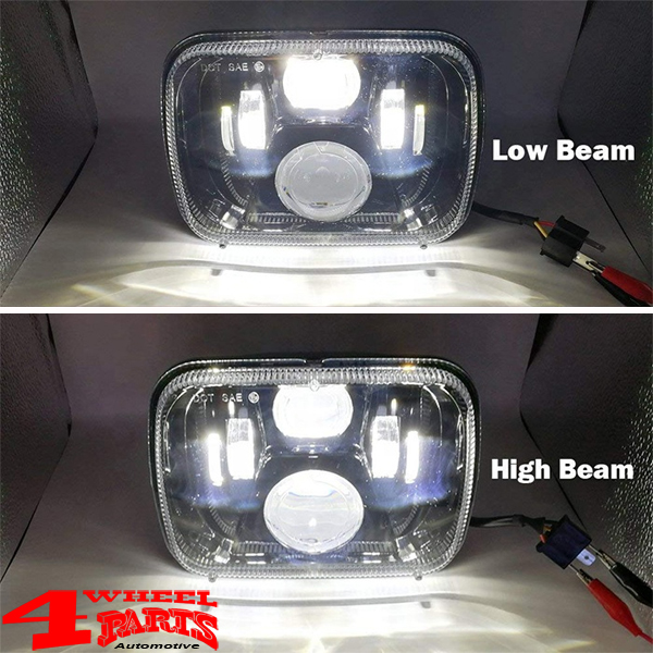 LED Scheinwerfer Paar schwarz Jeep Wrangler YJ Bj. 87-95