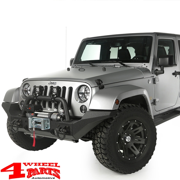 Hood Catch Set Aluminum textured adjustable Wrangler JK year 07-18
