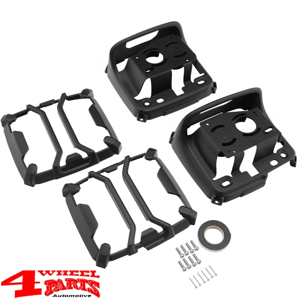 Tail Light Guards Pair Black Texturiert Elite Wrangler JL year 18-24 US