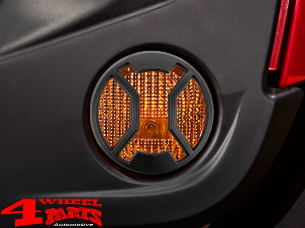 Turn Signal Light Guard Pair Textured Elite Wrangler JK 07-18