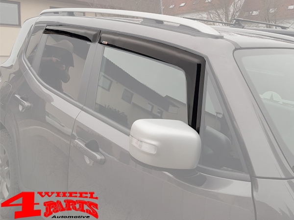 Rain Deflector Set 4 pce. Smoke Jeep Renegade BU year 14-18