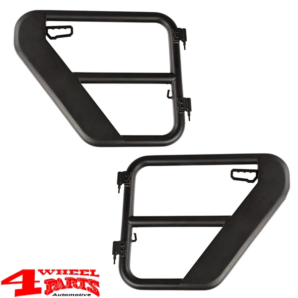Fortis Tube Doors Rear Black Wrangler JL JT year 18-24 4-doors