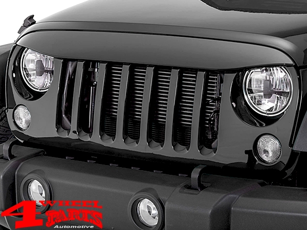 Front Grille Mask Night Hawk Light Brow Molded Paintable Evil Eye Jeep Wrangler JK year 07-18 | 4 Wheel Parts Front Grille Mask Night Hawk Light Brow Molded Paintable Evil Eye Jeep Wrangler JK year 07-18 | 4 Wheel Parts