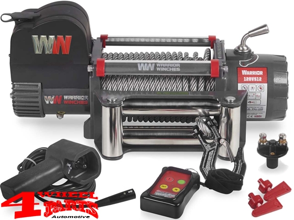 Seilwinde Warrior Samurai 120VS12 5443kg 12000lb 12V mit Stahlseil