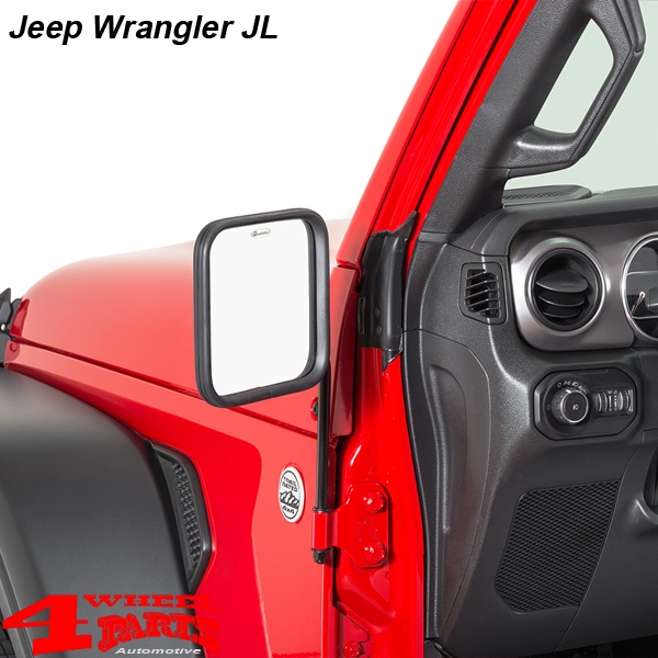 Mirror Set Black Satin Rectangular CJ YJ TJ JK JL 76-24