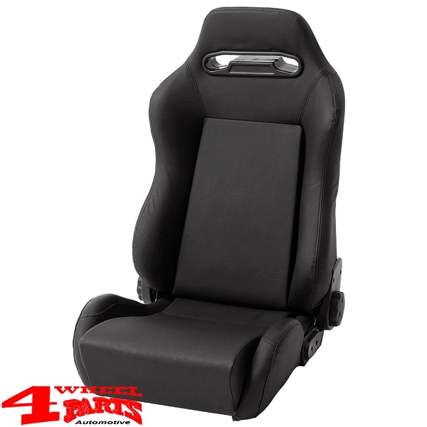 Super Sportsitz Racing Seat schwarz Vinyl CJ + Wrangler YJ TJ 76-02