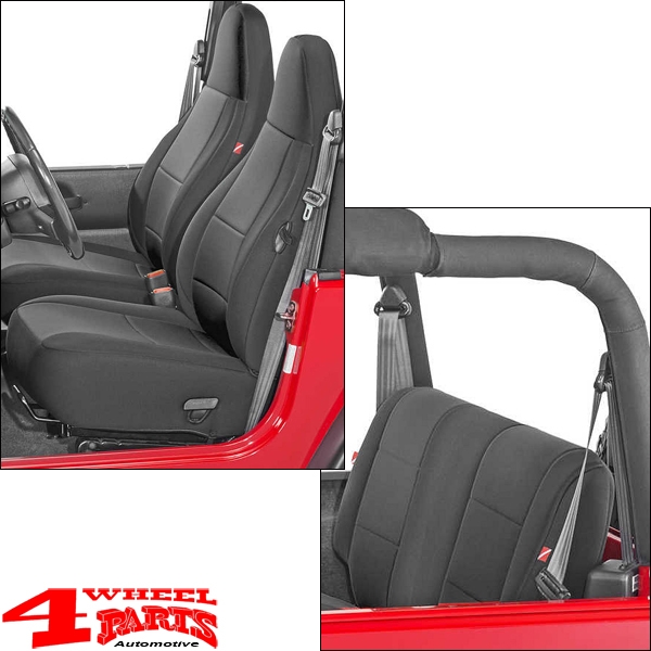 Jeepshop24 - Sitzbezug-Set vorne und hinten Neopren schwarzJeep CJ