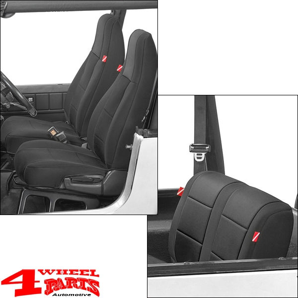 Sitzbezüge Set schwarz Neopren Wrangler YJ Bj. 92-95
