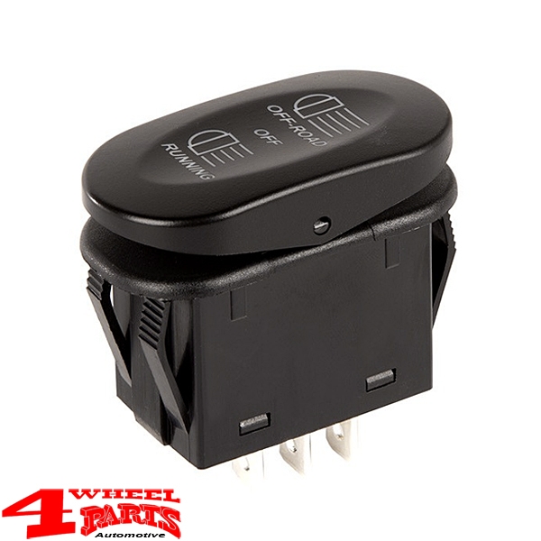 Switch Rocker 3-Position 2 separate circuits Wrangler TJ JK year 97-18
