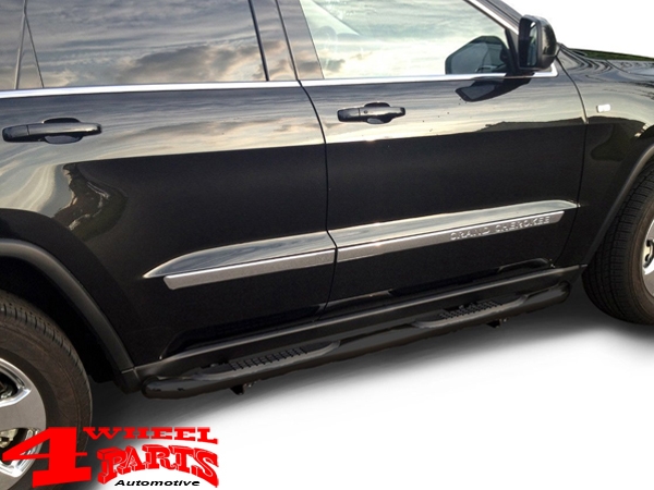 Side Bars Ø 76mm Black Steel Grand Cherokee WK2 11-21