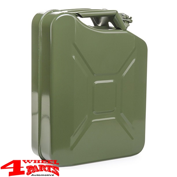 Reserve Spare tank Nato Green Jerry Can Benzin gas and diesel 20 L Wedco  style canister Jeep CJ + Wrangler YJ TJ JK