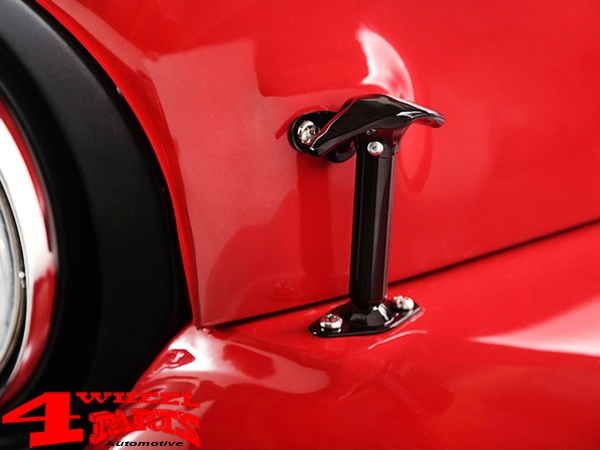 Hood Catch Set in Black Jeep CJ + Wrangler YJ year 41-95