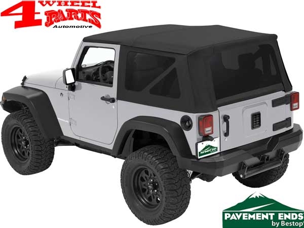 Replacement Soft Top Pavement Ends Black Diamond Wrangler JK year 10-18 2-doors
