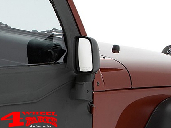 Mirror Relocation Bracket for 2 pce. Doors CJ7 + Wrangler YJ TJ 76-06