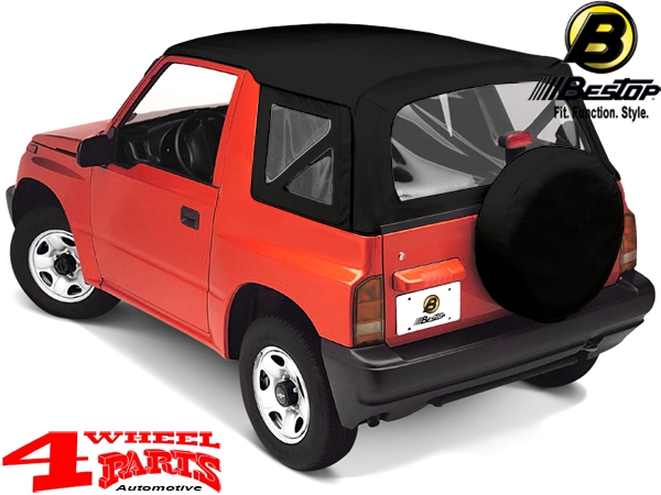 Replacement Soft Top Black Crush Clear Windows Bestop Vitara Santana year 95-98