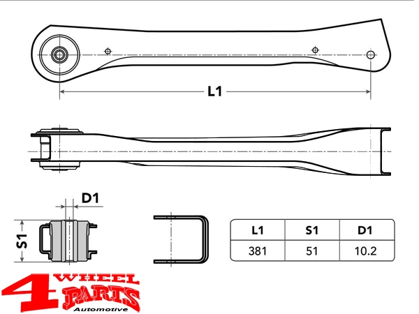 Längslenker vorne oben TJ Bj. 97-06 + XJ Bj. 84-01 + ZJ Bj. 93-98