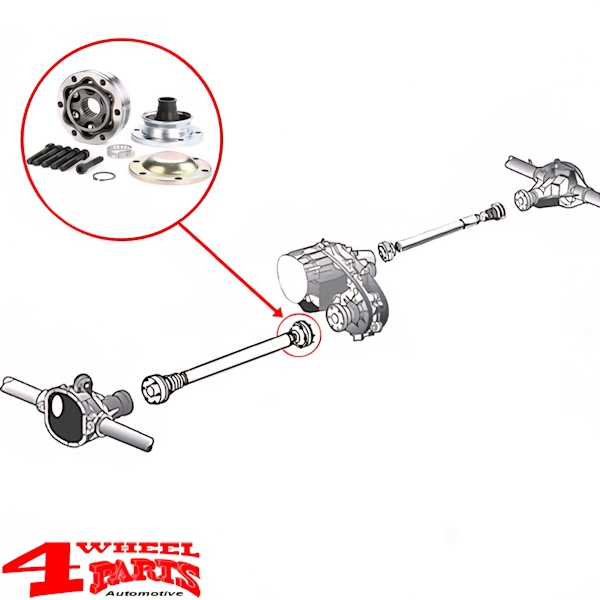 Kardanwellen Reparatursatz vorne Verteilergetriebe Grand Cherokee WJ + Cherokee KJ
