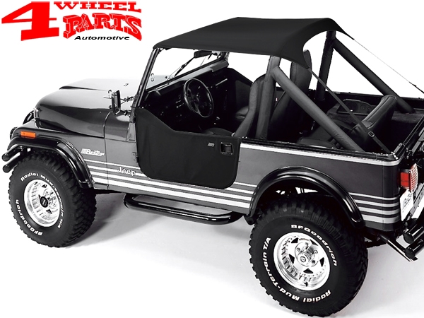Bikini Top Traditional Black Crush Bestop CJ7 + Wrangler YJ 76-91