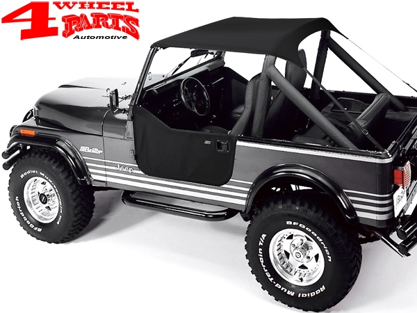 Bikini Top Traditional Black Crush Bestop Jeep CJ7 + Wrangler YJ year 76-91...