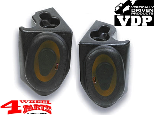 Sound Wedges Pair on Lower Rollbar with Speaker CJ + Wrangler 80-95