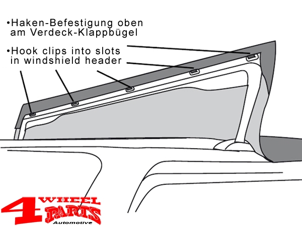 Replacement Soft Top White Denim Clear Windows Vitara year 88-04