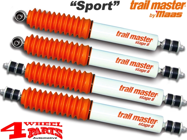 Gasdruck Stoßdämpfer Set Serie Sport Trailmaster Defender 90 + 110 + 130 + Range Rover 100 Classic + Discovery I + II Bj. 83-04