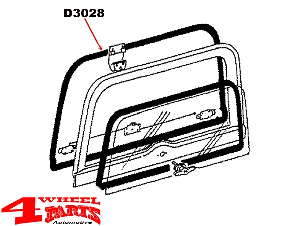 Hardtop Liftgate Outer Glass Seal Jeep CJ year 77-86