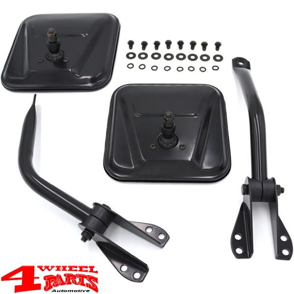 Mirror Set Black Jeep CJ + Wrangler YJ year 55-95