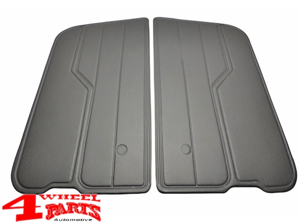 Door Panel Pair in Charcoal Vinyl Jeep CJ + Wrangler YJ year 82-95