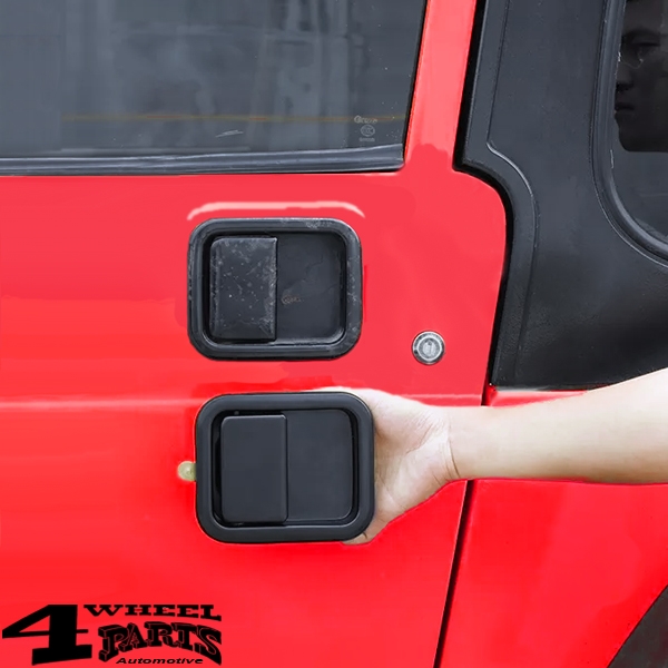 Door Paddle Handle Pair Black Outside Left and right Jeep CJ + 