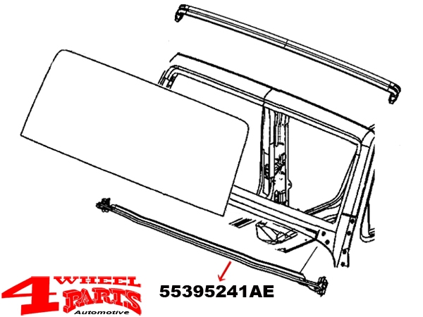 Windshield Frame Weatherstrip Jeep Wrangler JK year 07-18