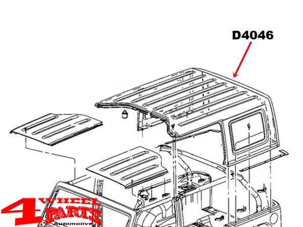 Heckscheibendichtung Hardtop oben Wrangler JK Bj. 07-10