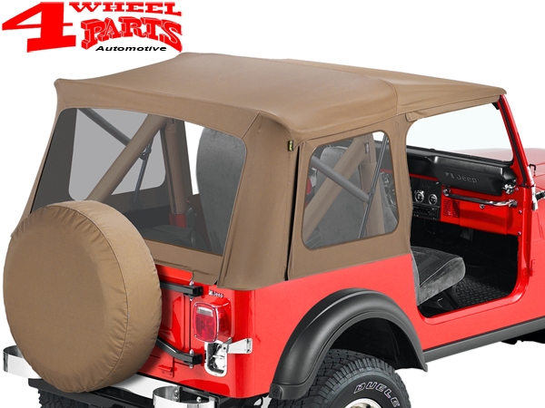 Replacement Supertop Skin Spice Denim clear CJ7 + Wrangler YJ year 76-95