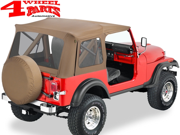 Replacement Supertop Skin Spice Denim clear CJ7 + Wrangler YJ year 76-95